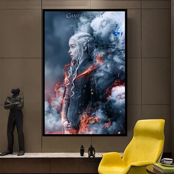 

Game of Thrones 8 poster print wall cool character art canvas print decoration wallpaper room decoration wall art posters