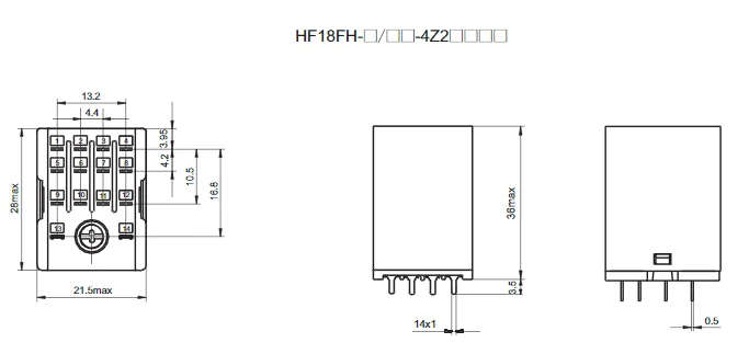 HF18FF JQX 18F pcb Промышленный контроль промежуточное реле DC 12V 24V 220V 2Z2 8PiN HONGFA SONGLE OMRON MY2