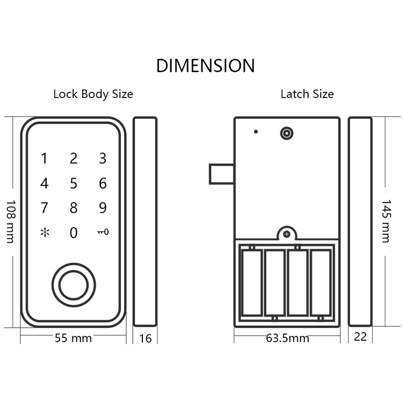 

Combination Lock Keypad Card Key Digital Electronic Cabinet Closet Lock Lockers