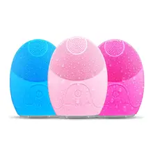 1 SET Rechargeable Silicone Facial Skin Cleansing Face Massager Vibration Mini Electric Deep Clean Waterproof Brush Machine