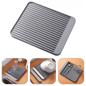 

Diatom Mud Draining Rack For Bowl Cups Dishes Fruit Plates Water Filter Tray Simple Non-Slip Kitchen Storage Rack Draining Shelf