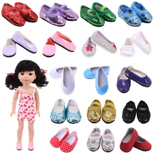 Chaussures de poupée en cuir multicolore, 5Cm, 14.5 pouces, Wellie Wisher & 32 34Cm, accessoires de vêtements pour poupées 