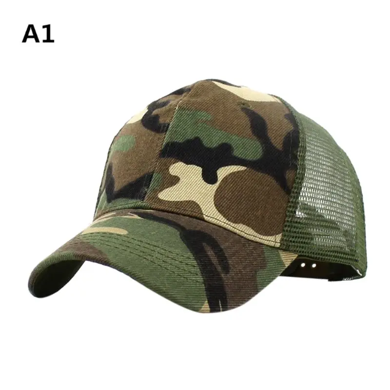 

Camouflage Baseball Cap Camo Mesh Hat Outdoor Hunting Camping Sunhat Tactical Cap