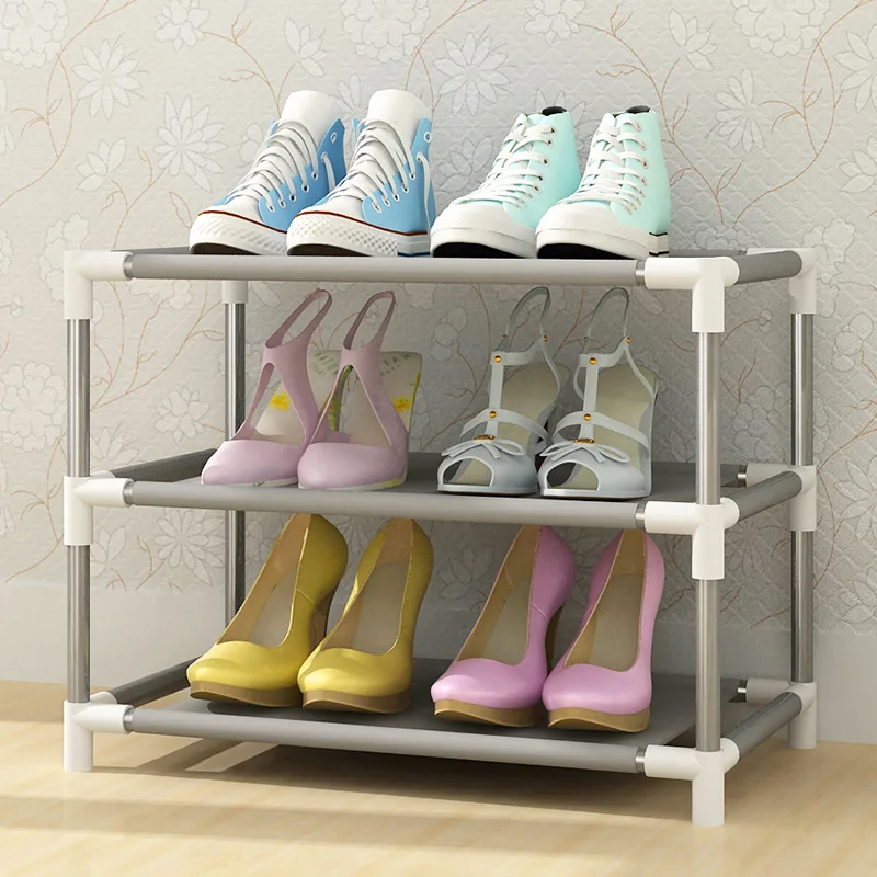 Многослойная полка для обуви для хранения из нетканого полотна шкаф для обуви «сделай сам» в собранном виде подставка держатель компактный застегивающийся вакуумный простой шкаф для обуви - Цвет: 3L