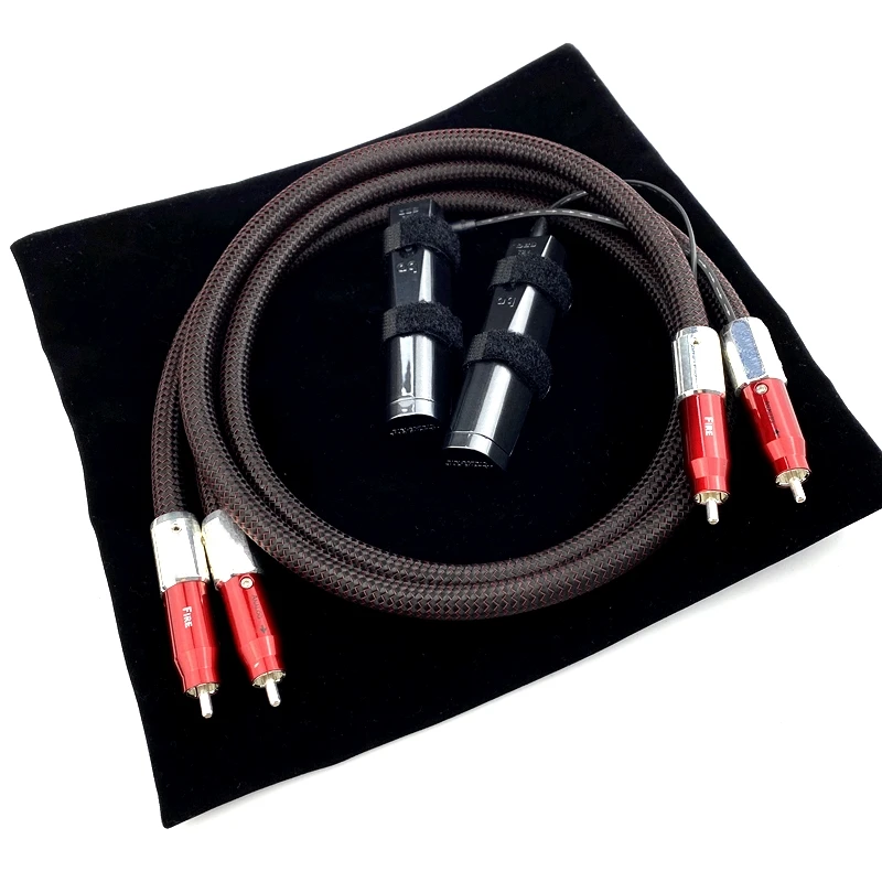 Hi-end Fire Analog RCA Cable Silver Plated Connector HiFi Audio Line