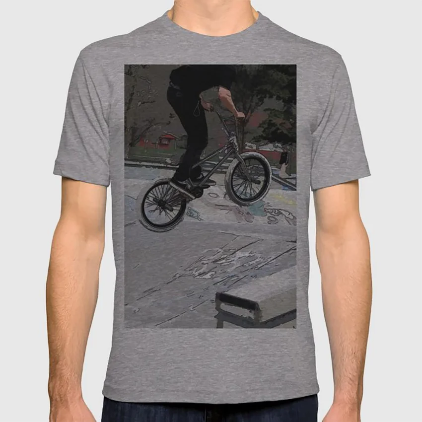 "Getting Air"-BMX Rider футболка цветной мультфильм bmx велосипед Мотокросс цикл Спорт Фристайл bmx Спорт на открытом воздухе