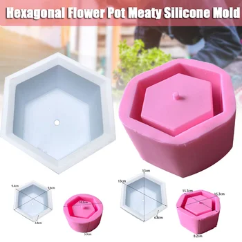 

Newly Silicone Concrete Succulent Plant Flower Pot Ashtray Candle Holder DIY Mold Home Decor VA88