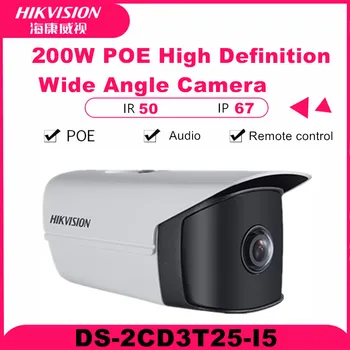 

Hikvision DS-2CD3T25-I5 2MP H.265 POE IP Bullet Camera Support Hik-Connect APP Remote Control ONVIF IR 50M Outdoor Waterproof
