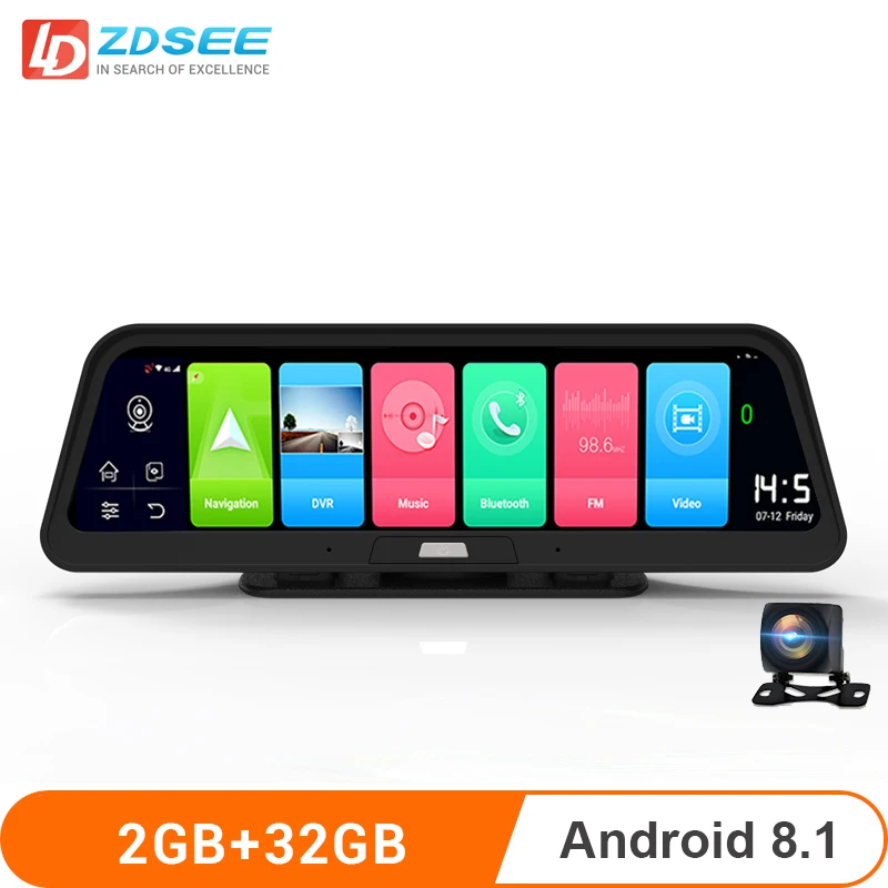 Автомобильный видеорегистратор LDZDSEE 4G ADAS Full HD1080P 9 88 дюймов Android GPS камера заднего