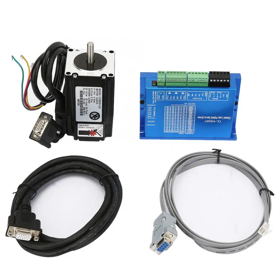 

Close Loop Stepper Motor kits150W 23 Close Loop Stepper Motor Set + Hybrid Servo Driver + RS232 Serial Line 2N.M