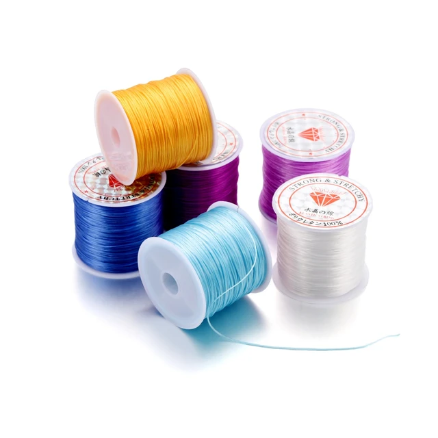 10-40m Roll Strong Elastic Crystal Beading Cord 1mm for Bracelets Stretch Thread  String Necklace DIY