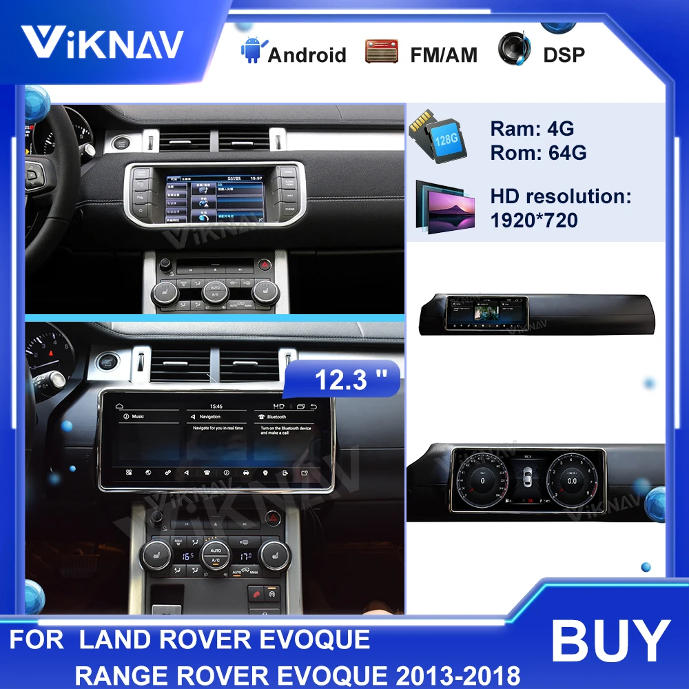 

Android car GPS radio For Land Rover Evoque Range Rover 2013-2019 car GPS multimedia player navigation Stereo receiver player