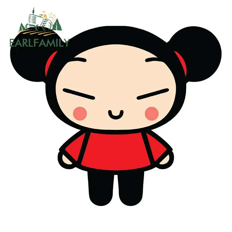 EARLFAMILY 13 см для Pucca Love Garu устойчивая к царапинам Автомобильная наклейка s