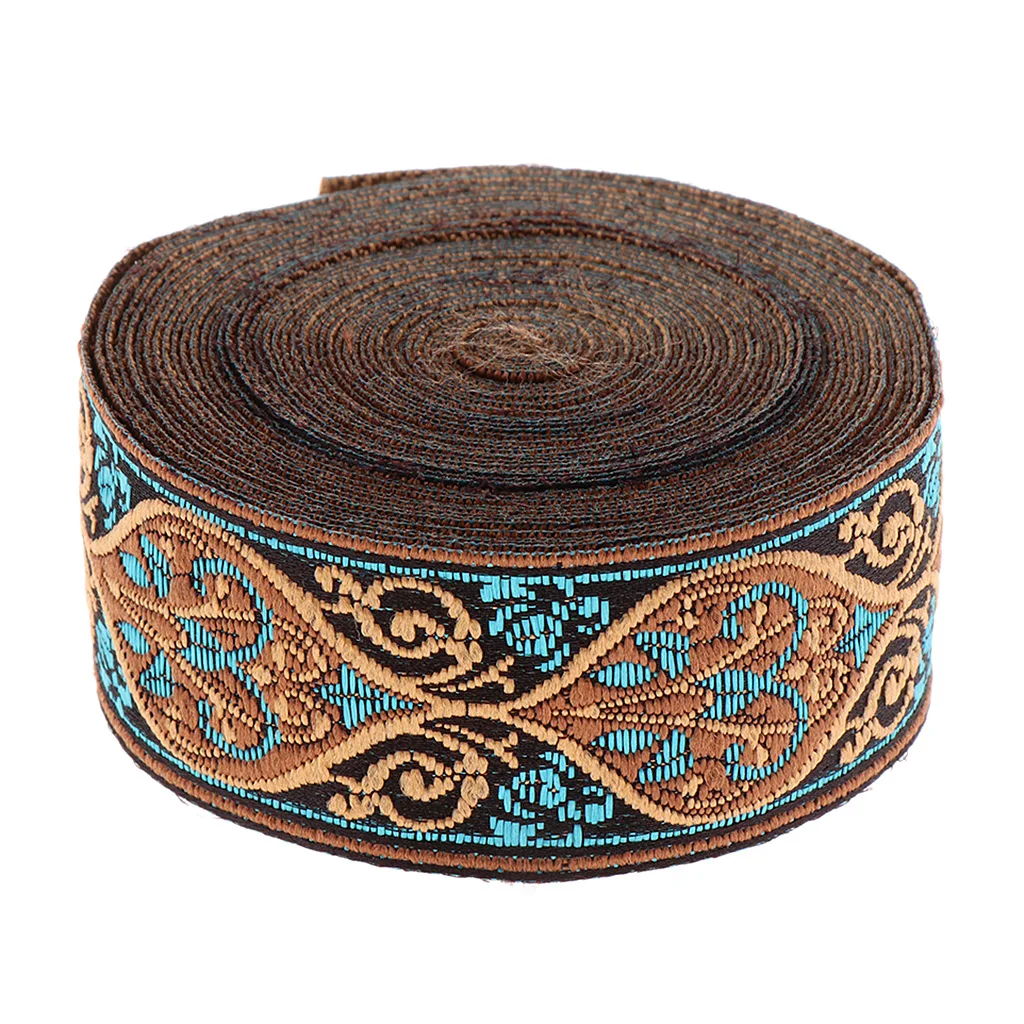 5 Meters Jacquard Trim Sew Ribbon Fabric Ribbons Medieval Fabric Ribbon Renaissance Trim for Sewing Crafts Accessories