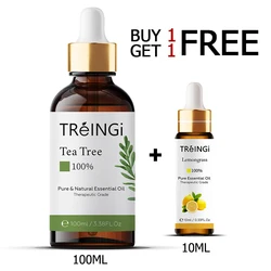 10ml 110ml Pure Natural Tea Tree Essential Oil Diffuse Skin Care Massage Jasmine Rose Mint Patchouli Lavender Aroma Oil for SPA