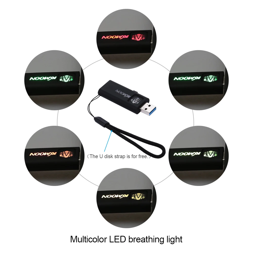 KKmoon 32 Гб 64 Гб USB3.0 U диск USB флэш-накопитель слайд дизайн высокоскоростной u-диск для ноутбука/автомобиля/рабочего стола с бесплатным ремешком