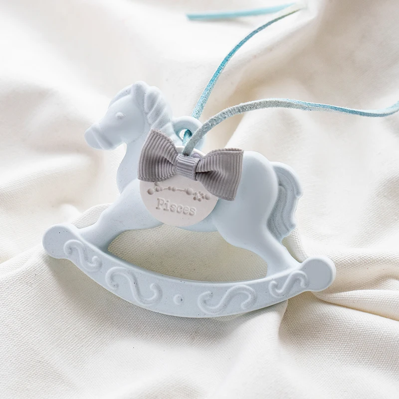 Cute Horse Shaped Aromatherapy Wax Silicone Mould For Car Pendant Decoration DIY Gypsum Plaster Molds