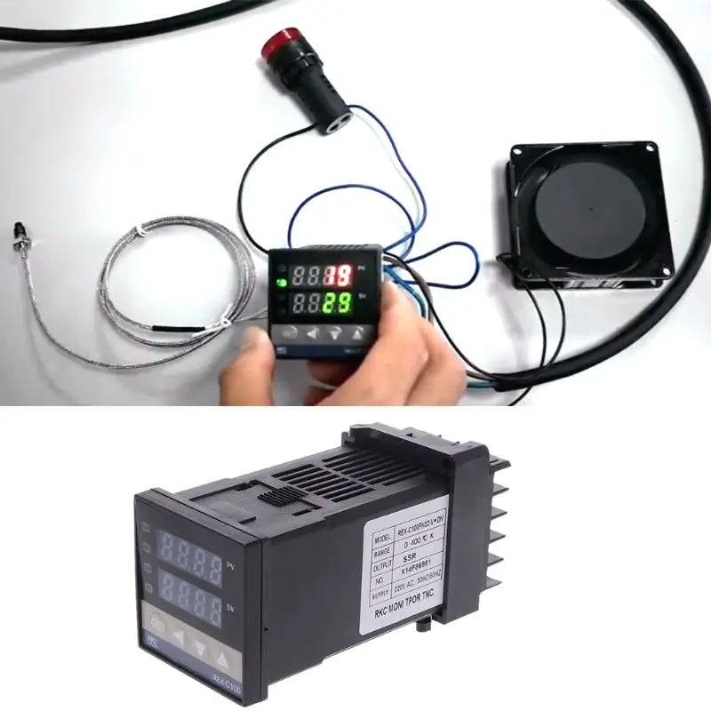 

PID Digital Temperature Controller REX-C100 0 To 400°C K Type Input SSR Output