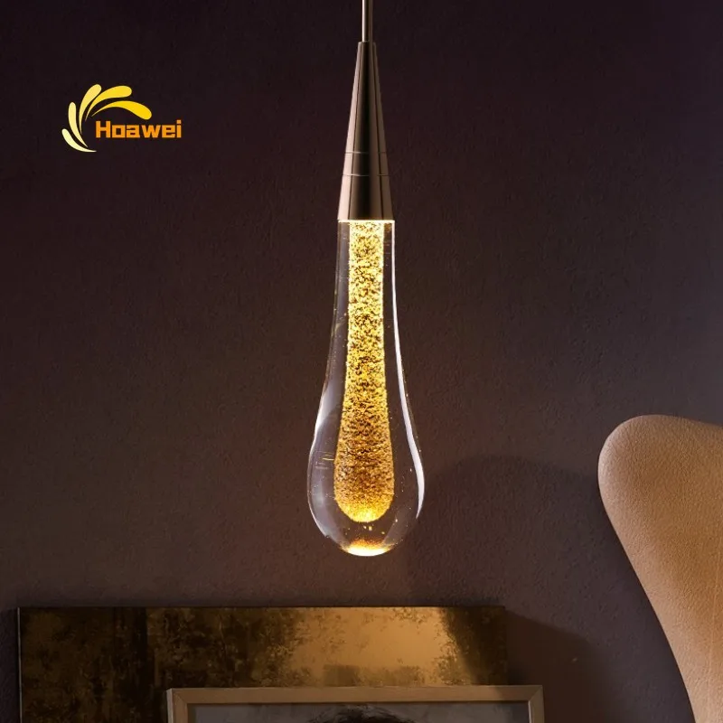 

Nordic Golden Luxury Crystal Pendant Lights Lighting Staircase Living Room Decoration Nordic Pendant Lamp Bedroom Hanging Lamp