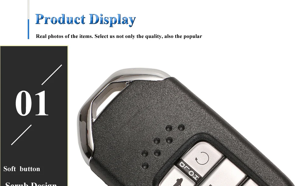 Keyforkess Smart Car Remote 2/3/4/5/6 pulsanti chiave Shell per Honda Fit ooctavia ey City Jazz XRV Venzel HRV CRV Accord inserisci portachiavi - Hf1a5692f9bb545db93dec905701a36a5i