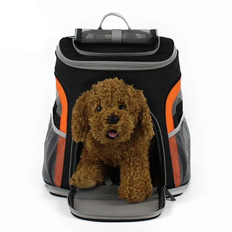 

Pet Breathable Mesh Backpack Small Cat Dog Outdoor Travel Carrier for Walk Hiking Cycling