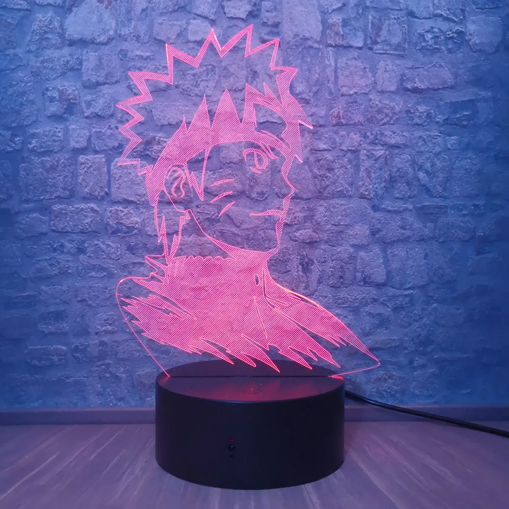 Generic Naruto Night Light 7 Color Change Led Touch Table Lamp Team