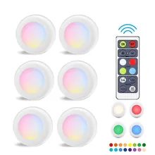 Thrisdar 16 Цвет RGBWW затемнения светодиодный свет под кабинет с пультом дистанционного управления Светодиодный точечный светильник шкаф Кухня лестничный коридор ночник