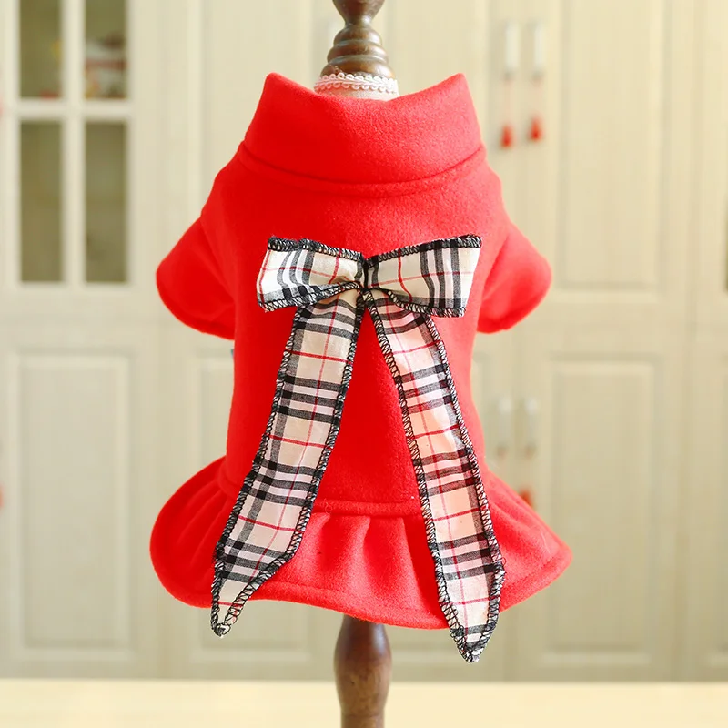 

PETCIRCLE Pet Dress Dog Clothes Teddy Bichon Pomeranian Small Dog Autumn and Winter Thicken Cute Princess Dress