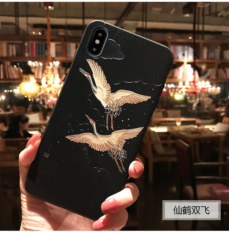 Чехол Emboss China Big dragon Heaven earth для Iphone XS MAX XS X XR, чехол для 6 6S 7 8 Plus - Цвет: 7