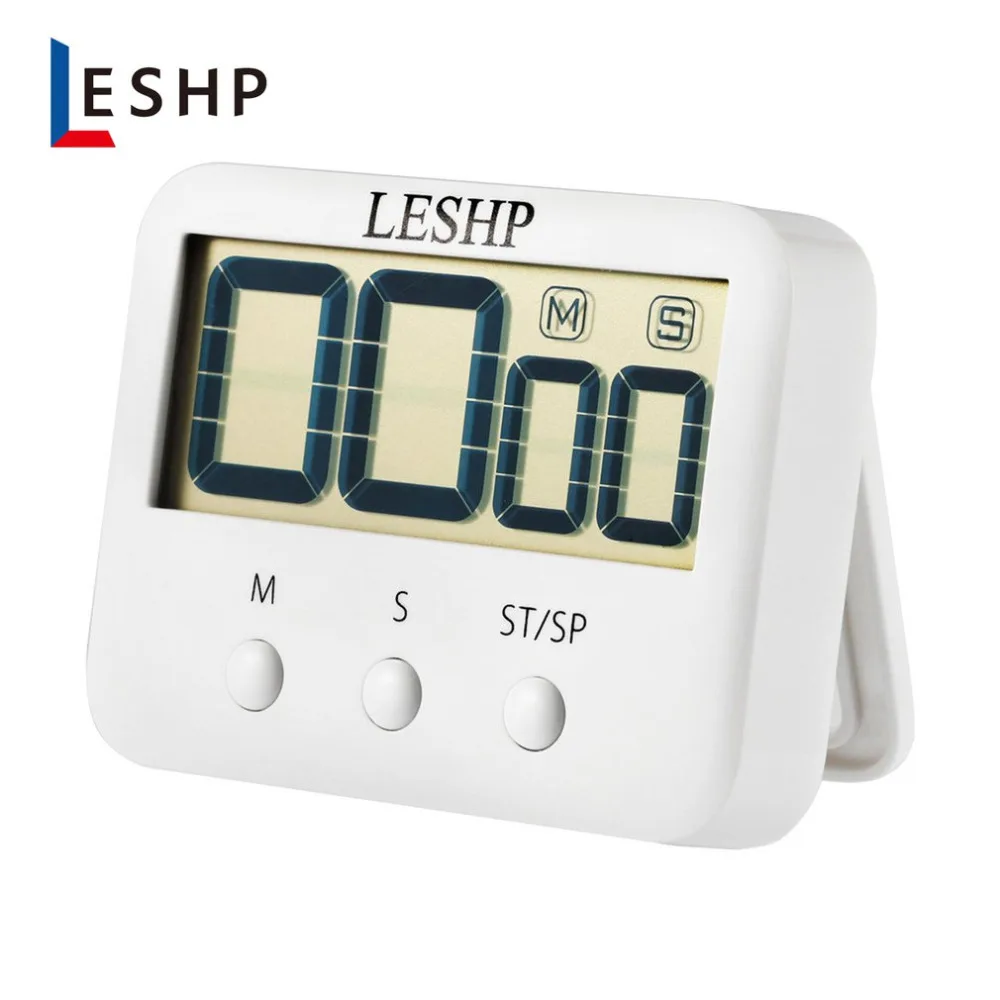 Kitchen Timer Loud Countdown Timer with Magnetic Large Display Screen Clockwise Function Simple Operation Compact