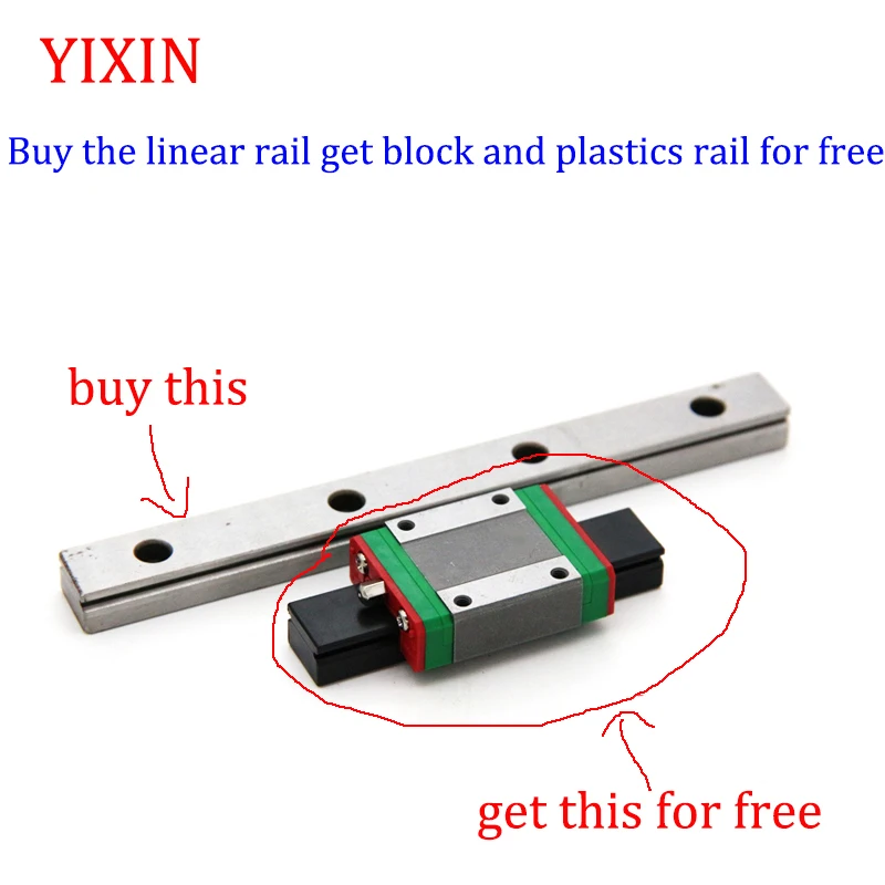 MGN7 MGN12 MGN15 MGN9 L 100 200 350 500 600 800 мм миниатюрные линейные рельсы горка 1 шт. MGN