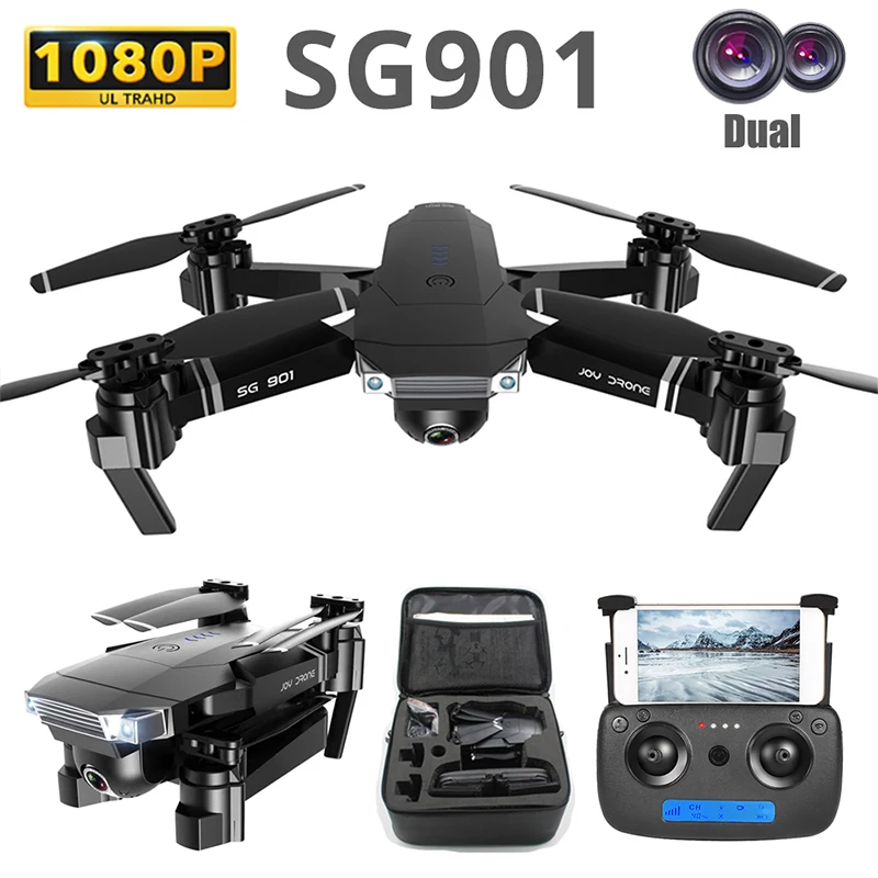 SG901 2,4G 4CH 6-Axis 4K Drone Dual-Камера на открытом воздухе Hover 4096x3072 изображение RC подарок стабильной игры Квадрокоптер беспилотный летательный аппарат 18 мин. полета - Цвет: SG901 1080P