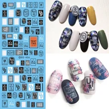 Узор из букв! Лак для ногтей, наклейки переводятся при помощи воды украшения дизайн ногтей наклейки для ногтей советы Красота