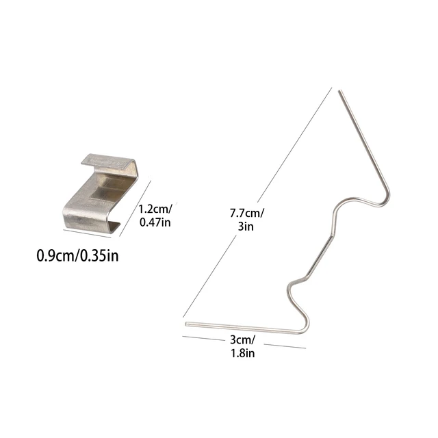 100 db Kertészeti Körmök, W+Z Alakkert Rozsdamentes Acél Az Üvegházhatású Üvegházak Klipekhez Kiegészítők Klip - Image 4