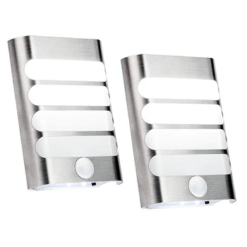 

2-Pack Luxury Aluminum Case Wireless Stick Anywhere USB Rechargeable Motion Sensor Lights/Wall Sconce/Spot Lights/Hallway Night