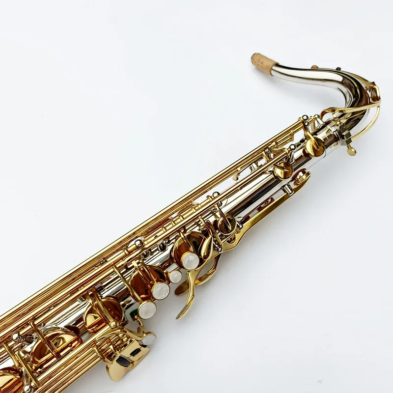 Made in France Tenor Saxophone STS-802 Silvering Gold Keys Sax Tenor Mouthpiece Ligature Reeds Neck Musical Instrument