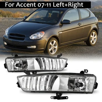 

for Hyundai Accent 2007-2011 Pair Front Bumper Fog Light Lamp Assembly +Wiring +Switch Kit 92201-1E000 92202-1E000
