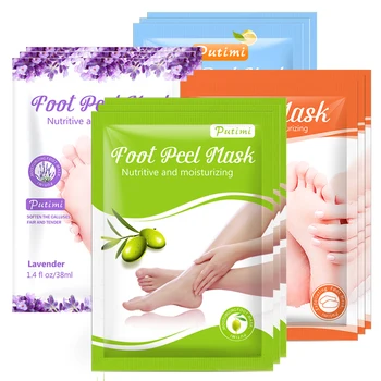 

PUTIMI 4pairs Moisturizing Foot Mask Soften Calluses Foot Care for Heels Peeling Dead Skin Remover Foot Mask for Legs Spa Socks