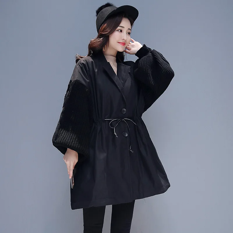 

Slim Fit Long Sleeve Crew Neck 2018 Autumn And Winter Set/Suit Skirt Simple Comfortable Casual Slimming