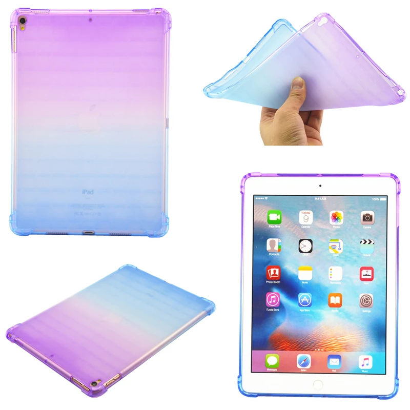 

For iPad Pro 10.5 Soft TPU Back Case Universal Colorful Clear Case Slim Safe Shockproof Cover Tab Case for Apple iPad Air3 2019