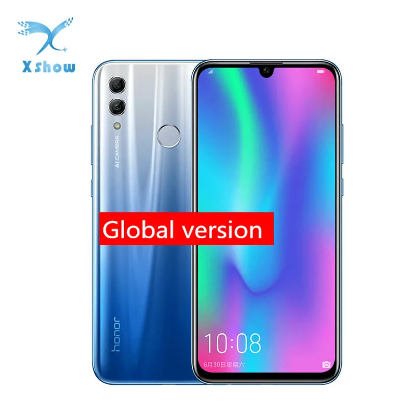 

global version Honor 10 Lite Android 9.0 6.21" FHD 2340X1080 Front Rear 24MP Camera Fingerprint Octa Core Mobile Phone