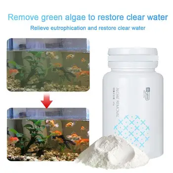 

Hot Sale !!! Algae Repellent Agent Tank Moss Remover Aquarium Fish Tank Cleaning Powder 50g