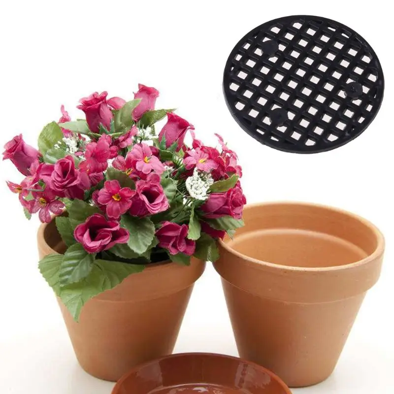 100Pcs Flower Pot Hole Mesh Pad, 4.5cm Diameter Round Bonsai Pot Bottom Grid Mat Mesh Drainage Netting Hole Screen