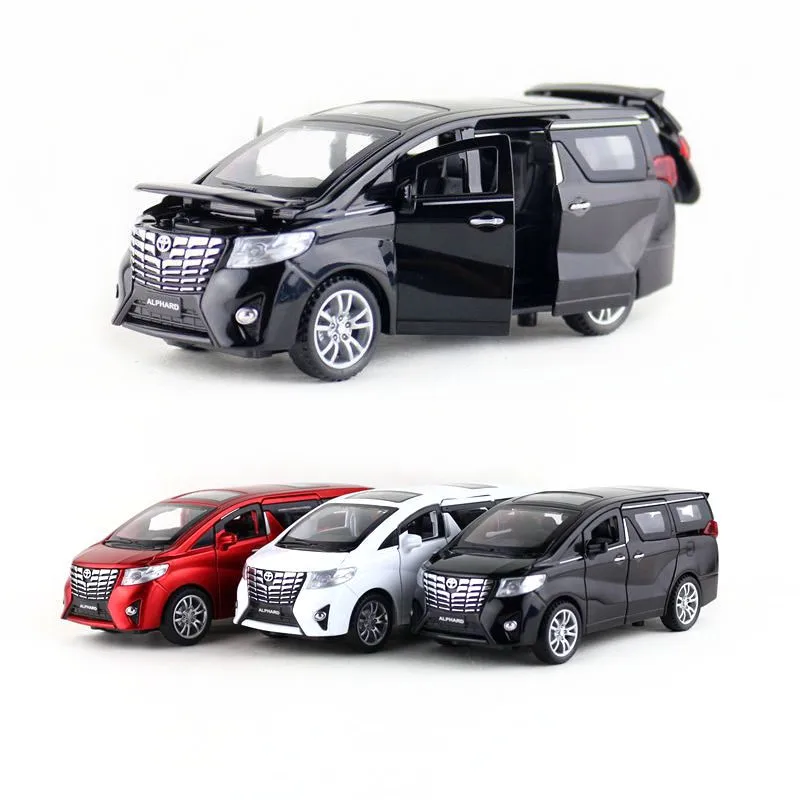 Масштаб 1:32/литая металлическая модель/игрушечный автомобиль Toyota Alphard MPV/звук и