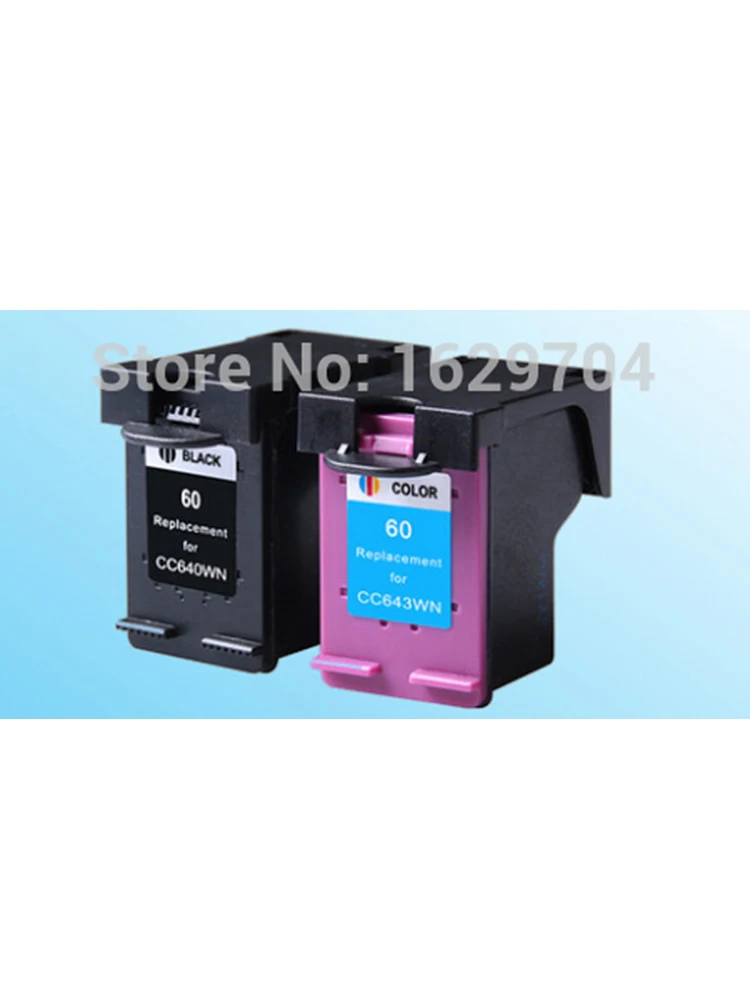 3 шт. = 2BK + 1 сменный картридж для 60 чернил совместимый с hp60 60XL Deskjet D2500 D2530 D2560 F4200