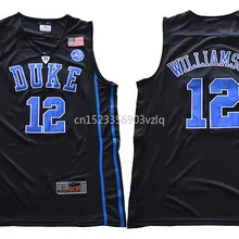 Новое поступление, высокое качество, футболка NCAA Duke Williamson#12, спортивные майки, S-XXXL