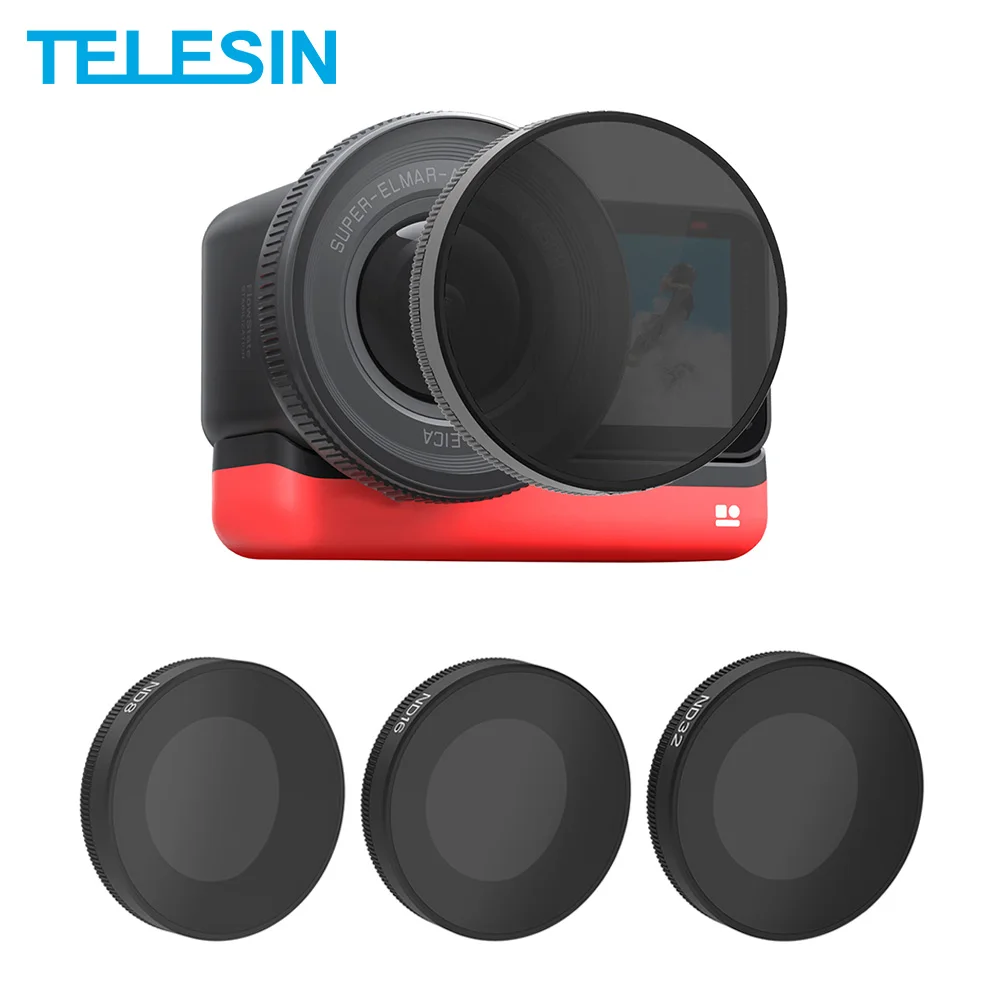 

TELESIN ND8 ND16 ND32 CPL Lens Filter Set Aluminium Alloy Frame for Insta360 ONE R Leica Action Camera ND CPL Lens Accessoreis
