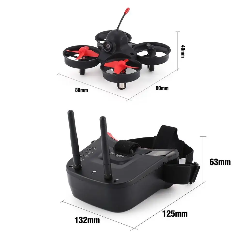 

5.8G 40CH FPV Camera Mini RC Racing Drone indoor Quadcopter Aircraft wi/ Auto-searching Goggles Monitor VS Eachine E010S E010