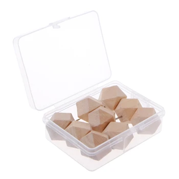 

9 Pcs Wooden Thumb Tack Rhombic Creative Decorative Drawing Push Pins Wood Head