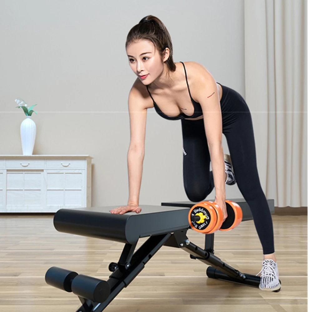 

Household Dumbbell Bench, Foldable Fitness Stool for Sit-ups, One-arm Row Workout, Dumbbell Flye Training, Multi-function Device